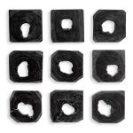 Bahati Wood Wall Decor, Ebony, S/9 Wall Decor Black 11