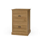 Emerson 2 Drawer Filing Cabinet Office Storage Antique French Oak 8