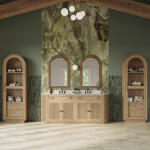 Kraton Oval Double Vanity W/ Sink & Marble Top - Image 3