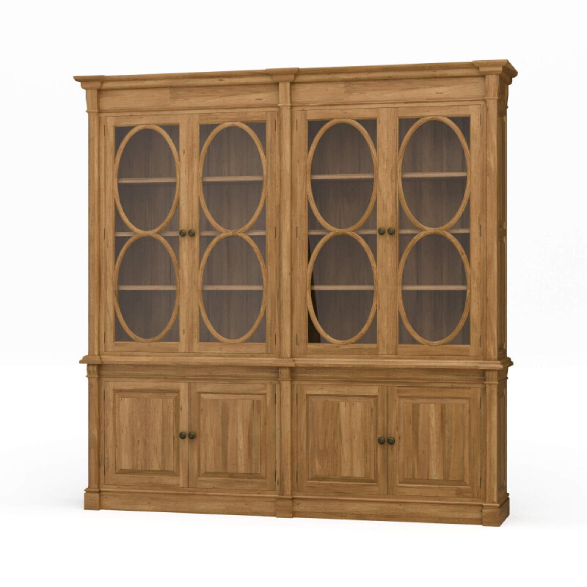 986ad5c1b7c2e690fb11308c55f23a01 Fiona 2 Piece Display Cabinet W/ Glass Shelves - Image 1