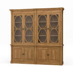 Fiona 2 Piece Display Cabinet W/ Glass Shelves