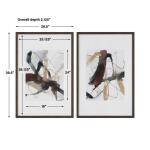 Burgundy Interjection Framed Prints, S/2 - Image 7