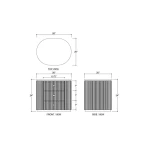 Kraton Oval Bedside Table - Image 9