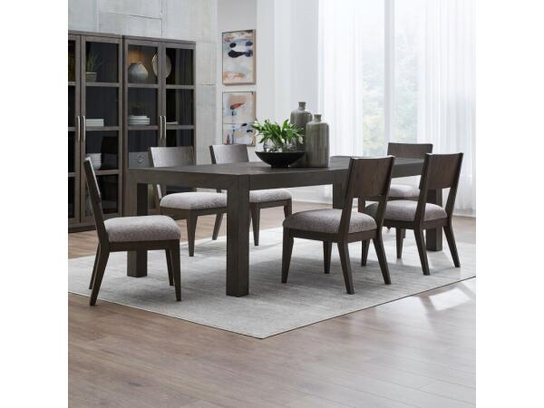 Cascade Falls Opt 7 Piece Rectangular Table Set Dining Sets Brown