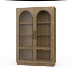 Vannes 2 Door Display Cabinet W/ Glass Shelves