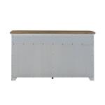 Farmhouse Reimagined Server Dining Storage Antique White w/ Chestnut Tops 17