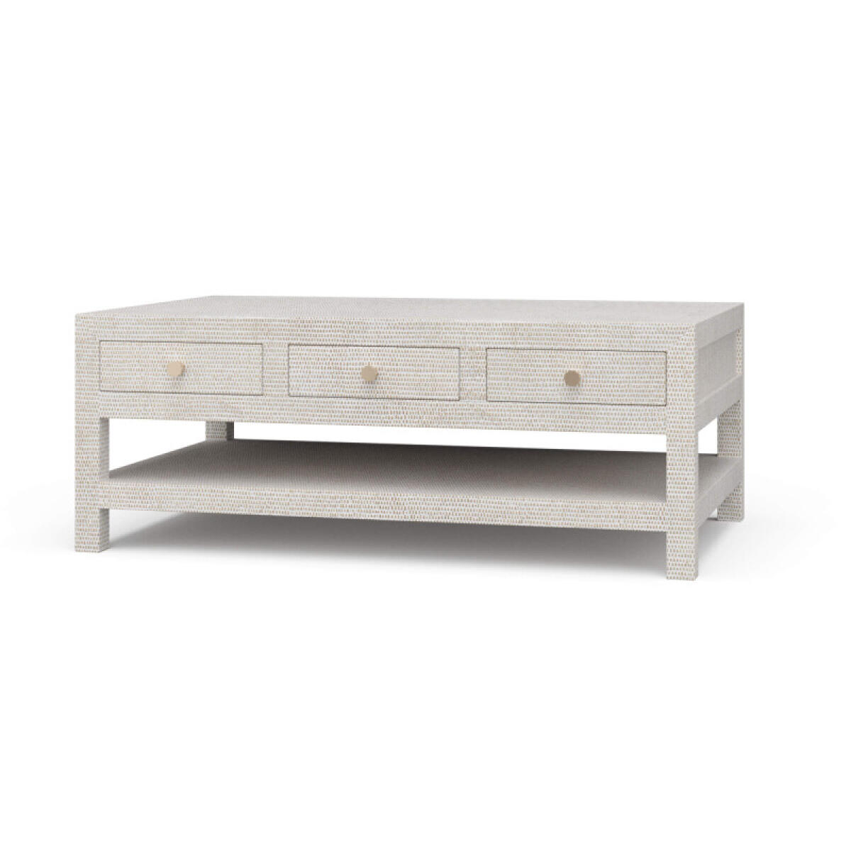 9987bef055a96cae18b08e90c70ba211 Kagu 6 Drawer Coffee Table W/ Rattan - Image 1