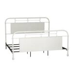 Vintage Series King Metal Bed - Antique White - Image 4