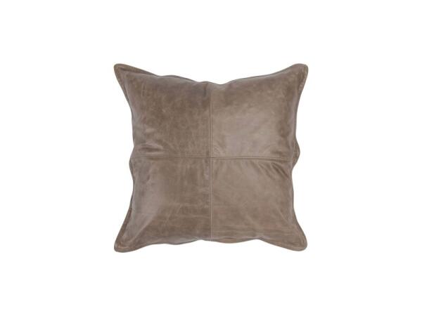 Dumont Leather Sandstorm Taupe Square Pillow Cover Accent Pillows Accent Pillows