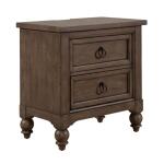 Americana Farmhouse King Sleigh Bed, Dresser & Mirror, N/S - Image 4