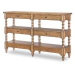 Vintage Market AT Turned Leg Console Storage Table 4 Drw Barnwood Oak CLH4010-706