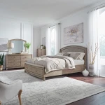King Panel Storage Bed, Dresser & Mirror, Chest