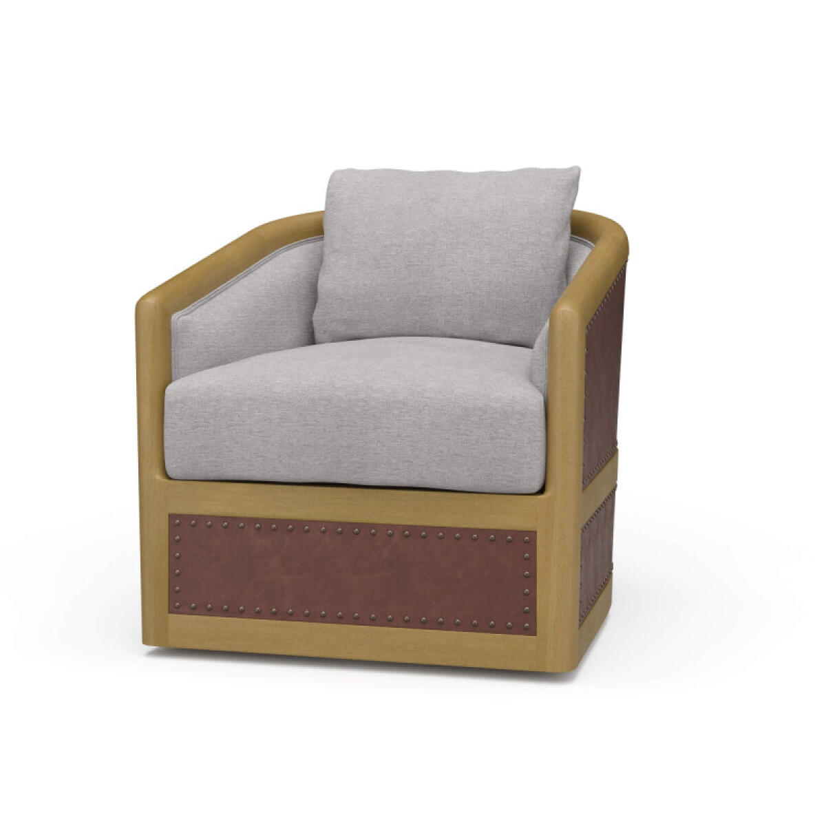 9aa29541afd309a2e719b8f94e8ea4b6 Aden Swivel Chair W/ Leather - Image 1