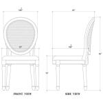 Tulip Rattan Back Dining Chair W/o Fluted Leg - Image 3