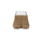 Newport Rattan Rectangular Ottoman W/ Cushion Ottomans & Poufs Black 18