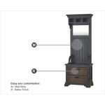 Homestead Narrow Hallstand W/ Rattan Baskets