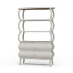 Savannah Open Bookcase W/ Rattan