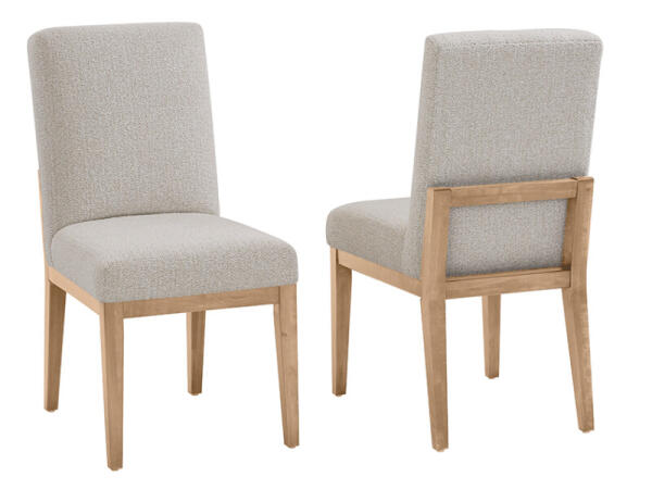 Crafted Cherry Dining by Ben & Erin Napier UPH SIDE CHAIR OATMEAL FABRIC Chairs & Benches Bleached