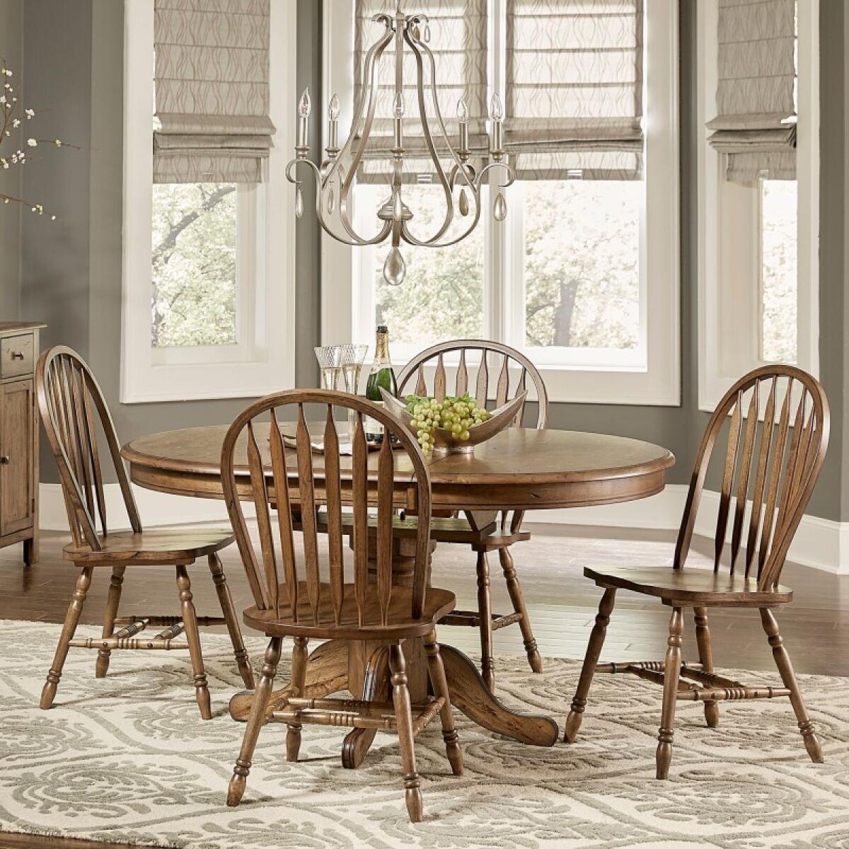 Carolina Crossing 5 Piece Pedestal Table Set Dining Sets Antique Honey 2 Carolina Crossing 5 Piece Pedestal Table Set Dining Sets Antique Honey 2