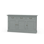 Narrow Shutter 3 Door Sideboard Dining Storage Blue 16