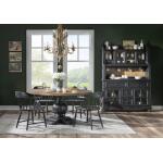 Spindle Back Arm Chair W. Handle Cut Out Chairs & Benches Black 14