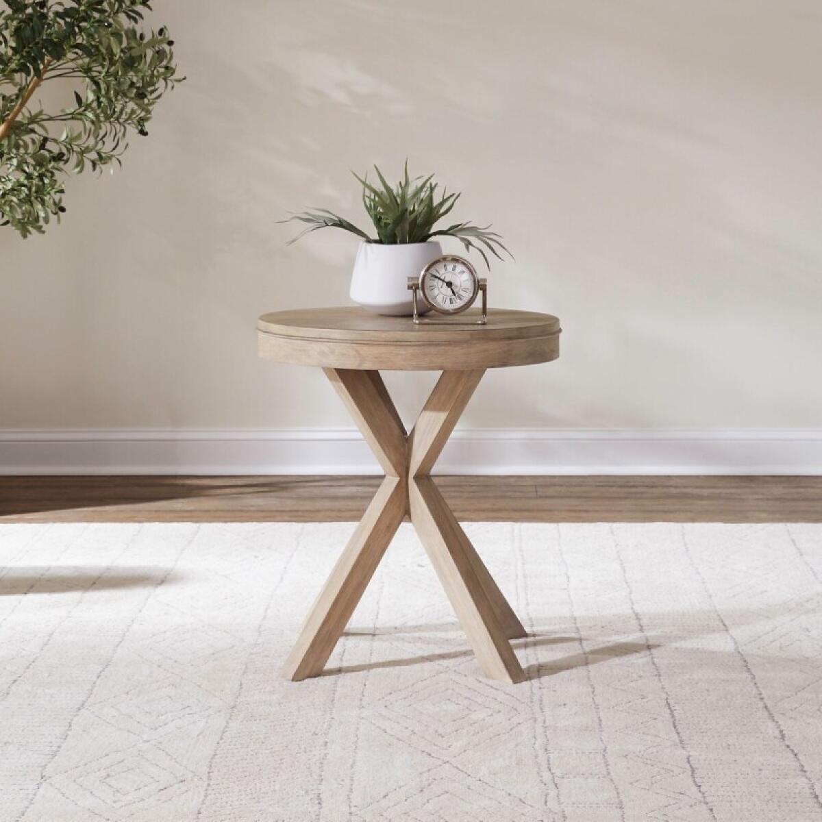 9c69bbbe6a27177faef177a9d9575fd1 Brentwood Round End Table - Image 1