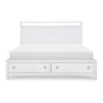 Complete Panel Bed W Storage Ca King White Finish 6/0 Beds Beds 9