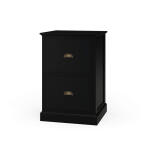 Emerson 2 Drawer Filing Cabinet Office Storage Black 8