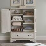 Magnolia Manor Door Chest Chests Antique White & Weathered Bark 19