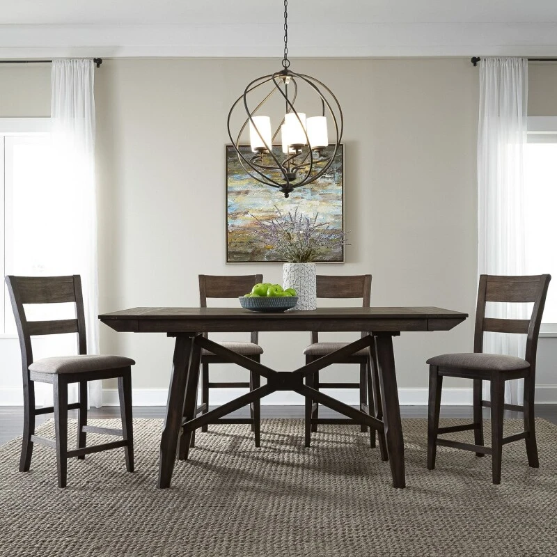 9d4efc208da61b0570bca20e0772285b Double Bridge 5 Piece Gathering Table Set - Image 1