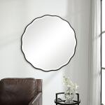 Aneta Round Mirror, Black - Image 4