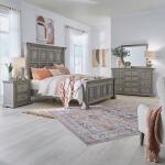 King California Panel Bed, Dresser & Mirror, Night Stand