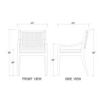 Milano Dining Chair W/ Upholstered Seat & Rattan Back - Image 9