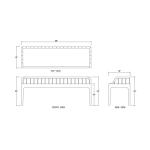 Versai Fluted Bench - Image 8