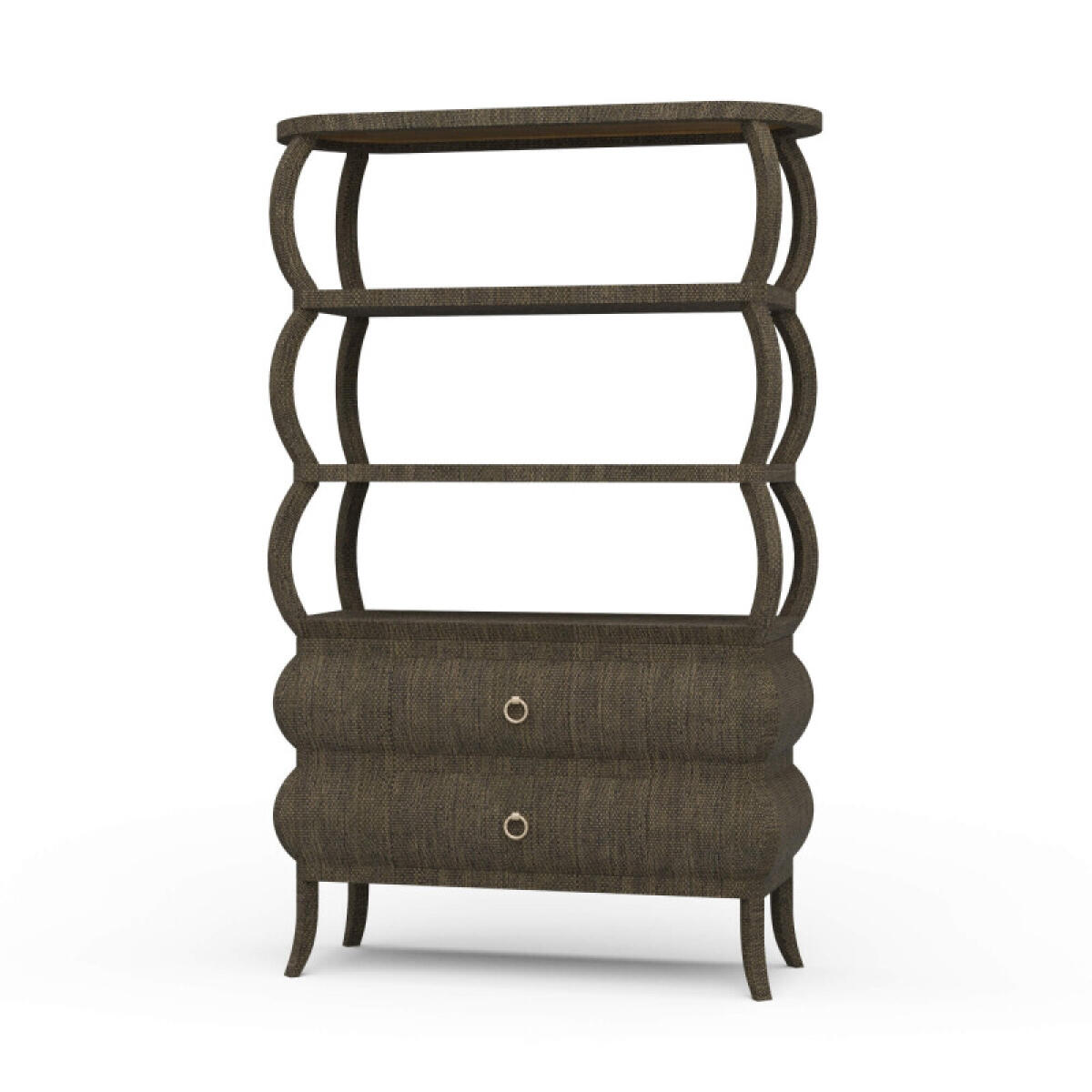 9d8ce25c4e12f1ac6fa03210abe47d7d Savannah Open Bookcase W/ Rattan - Image 1