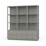 Cohan Open Cabinet W/ 6 Drawers W/ Rattan