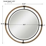 Melville Round Mirror Mirrors Black & Brown 15