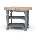 Farmhouse Butcher Block Kitchen Island