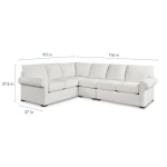 Hanover Roll Arm L-Shaped Sectional - Image 5