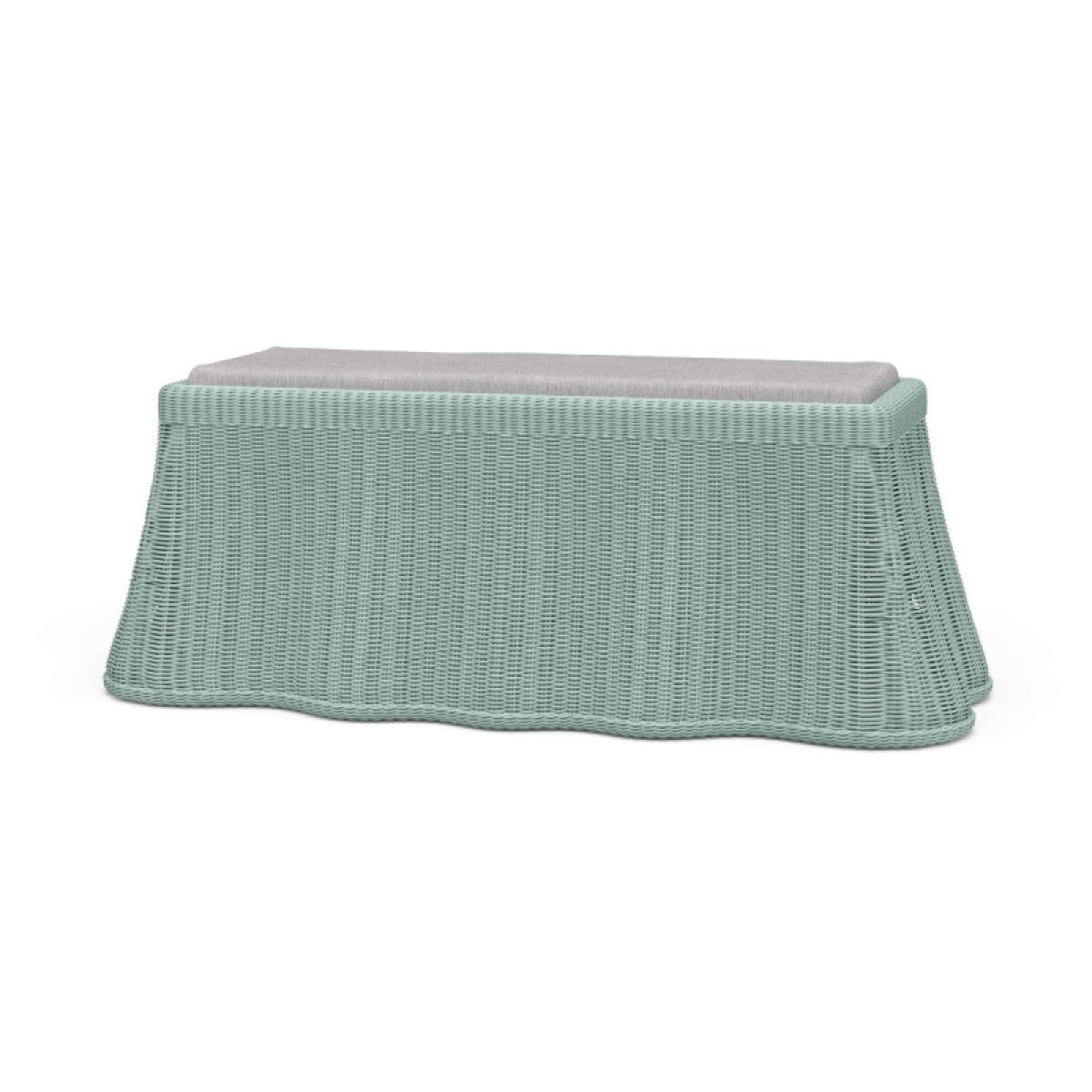 9dec858be5069850f594432398c4da84 Newport Rattan Rectangular Ottoman W/ Cushion - Image 1