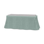 Newport Rattan Rectangular Ottoman W/ Cushion Ottomans & Poufs Blue 20