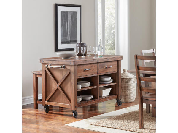 Anacortes Kitchen Island – ANASM9080 Dining Storage A-America