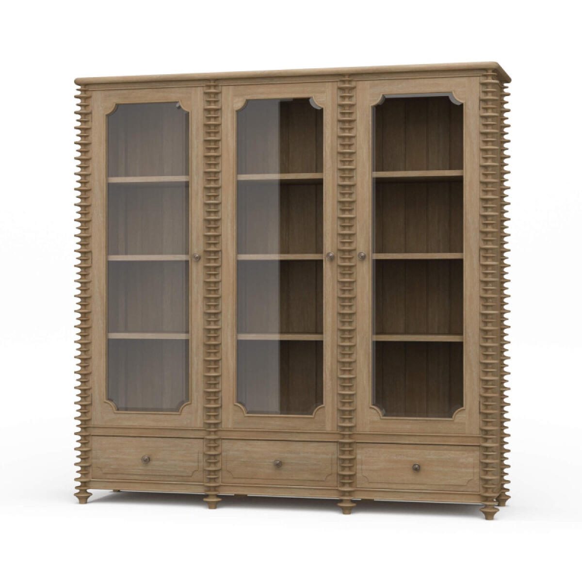 9e12a48540df03e87cbe1f7e425cdd7f Milano Bookcase W/ 3 Glass Doors - Image 1