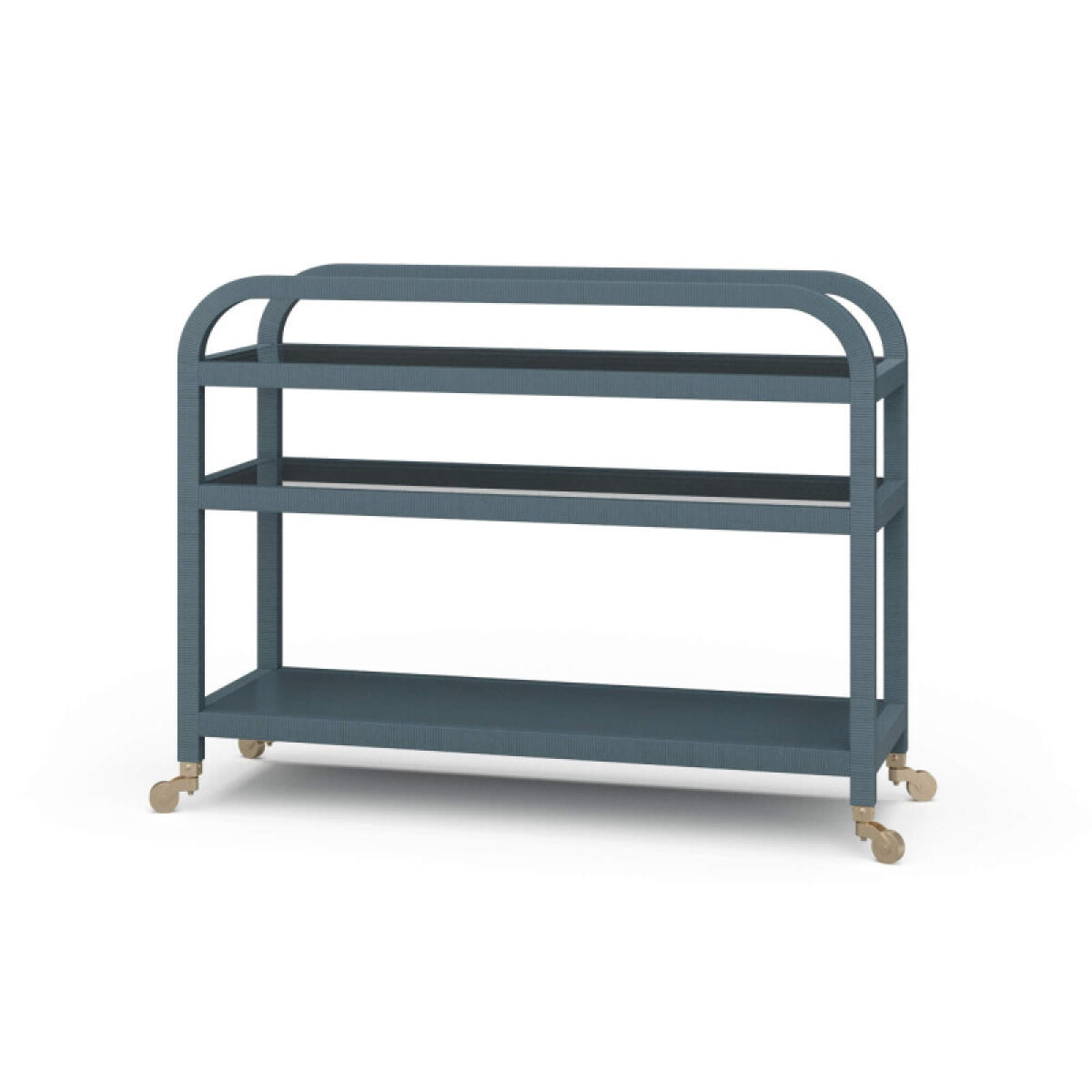 9e555e4fb8b64425b7e67f1f67427799 Vannes Bar Cart W/ Rattan - Image 1