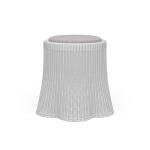 Newport Rattan Round Small Ottoman W/ Cushion