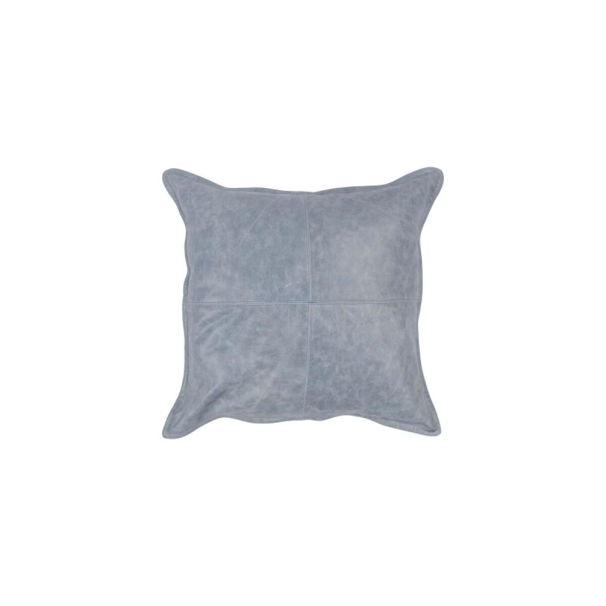 9e6ca4267051107b5d6ab439cf009330 Dumont Leather Sea Fog Blue Square Pillow Cover - Image 1