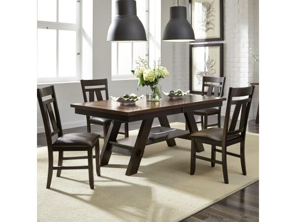 Lawson 5 Piece Rectangular Table Set Dining Sets Brown