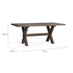 Crossbuck Live Edge Rectangle Dining Table - Image 6
