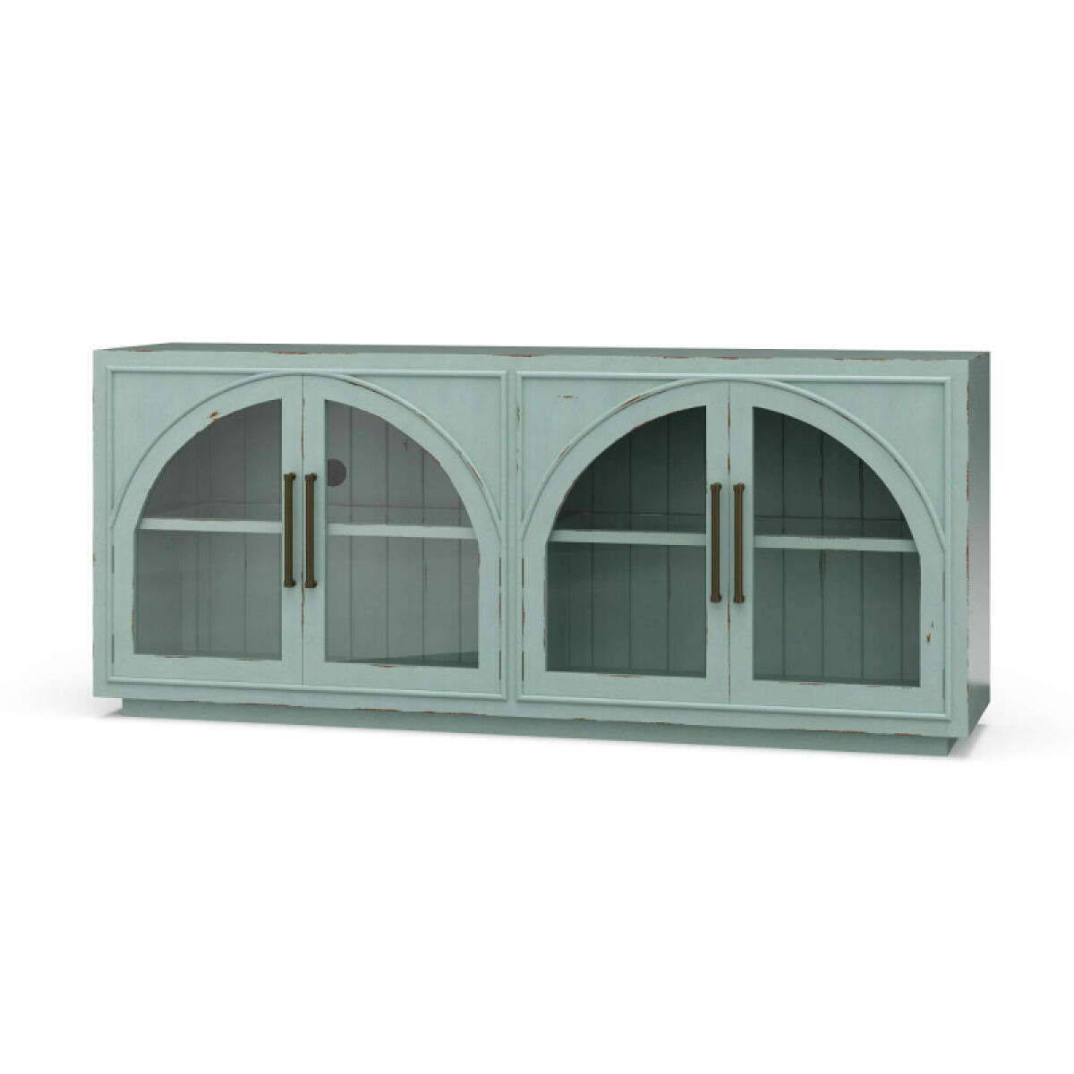 9e8523a08d46df3b5ce893e8b769f5ba Vannes 4 Door Sideboard W/ Glass Shelves - Image 1