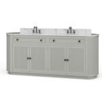 Kraton Oval Double Vanity W/ Sink & Marble Top